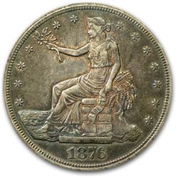1876 Trade Dollar - Almost Uncirculated-55 PCGS