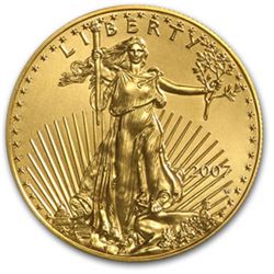 2007-W 1/10 oz Burnished Gold American Eagle (w/Box &am