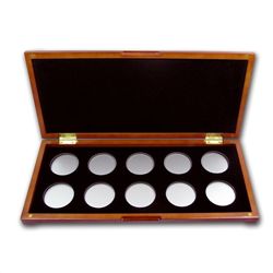 10 coin Wood Presentation Box (Silver)