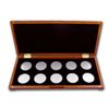 Image 1 : 10 coin Wood Presentation Box (Silver)