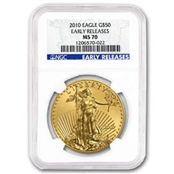 2010 4-Coin Gold American Eagle Set MS-70 NGC (ER)