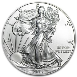 2012-W (Burnished) Silver American Eagle (w/Box &amp; C