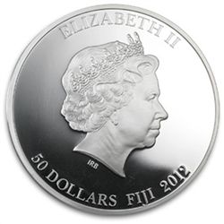 Fiji 2012 2 oz Proof Silver $50 Egyptian Jewels - Nefer
