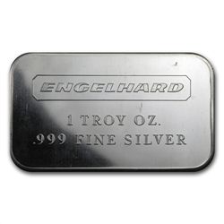1 oz Engelhard Silver Bar (Wide, No Serial No. / Smooth