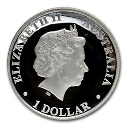 2012 1 oz Proof Silver Australian High Relief Kangaroo