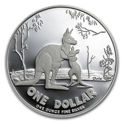 2007 1 oz Australian Proof Silver Kangaroo Artist Serie