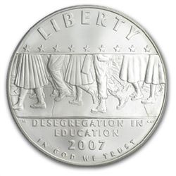 2007-P School Desegregation $1 Silver Commemorative MS-