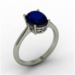 Sapphire 2.20 ctw Ring 14kt White Gold