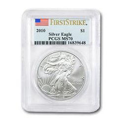 2010 1 oz Silver American Eagle MS-70 PCGS