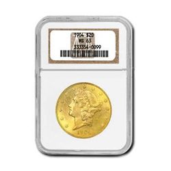 Certified US Gold $20 Liberty MS63 (Dates Our Choice)
