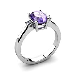 Tanzanite 1.35 ctw Diamond Ring 14kt White Gold