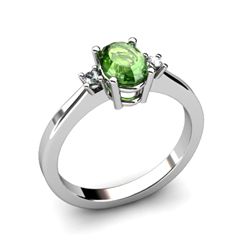 Tourmaline 0.98ctw Ring 14kt White Gold