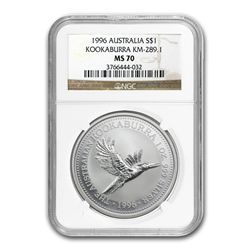 1996 1 oz Silver Australian Kookaburra - MS-70 NGC
