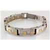 Image 1 : Men's Stainless Electroplated Bracelet 8 3/4" with Gold