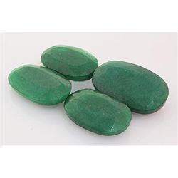 131.75ctw Faceted Loose Emerald Beryl Gemstone Lot of 4
