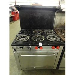 Commercial Gas 6 Burner w/Convection Oven