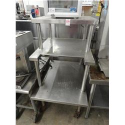 S/S 3 Shelf Equipment Cart - Rubber Gone Off Wheels