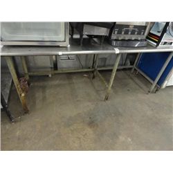 6' S/S Bull Nose Table w/Backsplash
