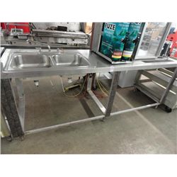 8' S/S Table w/2 Comp Sink