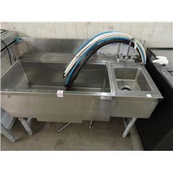 Supermetal S/S Ice Bin w/Sink