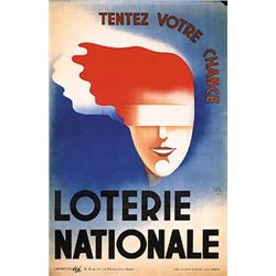 Old French Lottery Poster. Ry, Francois del