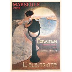 Electricity Poster 1908. Pezilla, Mario