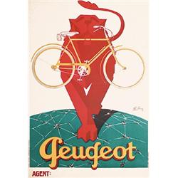 Old Peugeot Poster. Favre, G.