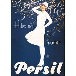 Beautiful Old Laundry Poster. Prinz-Schulte, Eugen