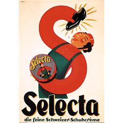 Old Swiss Poster Shoe Polish. Ernst, Otto  1884 - 1967
