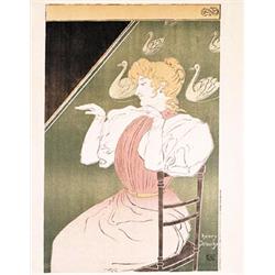 Poster Exposition des Cent - Rare. Detouche, Henri J.  1854 - 1913