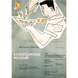 Old Poster by Müller-Brockmann. Müller-Brockmann, Josef  1914 - 1996