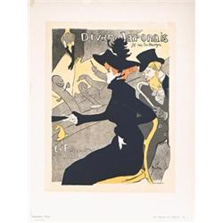 Original Divan Japonais by Toulouse Lautrec. Toulouse-Lautrec, Henri de  1864 - 1901
