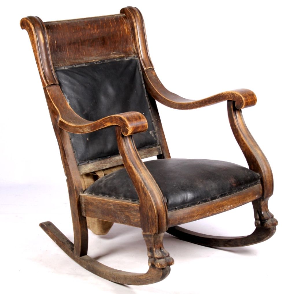 1800s Rocking Chair Late 1800's Oak Rocking Chair