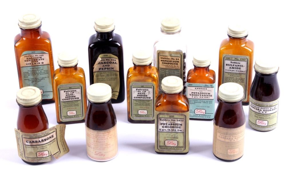 Vintage Eli Lilly & Company Medicine Bottles