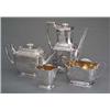 Image 1 : SILVER - A good boat shaped four-piece tea service, A good boat shaped four-piece tea service, of...