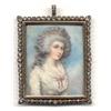 Image 1 : PORTRAIT MINIATURES - A rectangular portrait miniature of a noblewoman, A rectangular portrait mi...