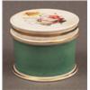 ROCKINGHAM - A Rockingham green glazed cylindrical pot and cover A Rockingham green glazed cylind...