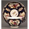 Image 1 : WORCESTER - A Worcester scale blue tea cup and saucer A Worcester scale blue tea cup and saucer,...