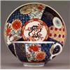 Image 1 : WORCESTER - A Worcester Old Mosaic pattern tea cup and saucer A Worcester Old Mosaic pattern tea...