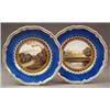 Image 1 : WORCESTER - A pair of Grainger, Lee and Co. Worcester shaped circular named view plates A pair of...
