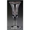 GLASS - An English wine glass An English wine glass, with trumpet shaped bowl, knopped tear drop...