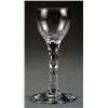 Image 1 : GLASS - An English cordial glass An English cordial glass, with rounded funnel shaped bowl, facet...