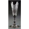 GLASS - An English ale glass An English ale glass, the rounded funnel shaped bowl engraved with h...