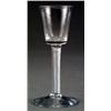 Image 1 : GLASS - An English cordial glass An English cordial glass, with bucket shaped bowl, multiple air...