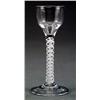 Image 1 : GLASS - An English cordial glass An English cordial glass, with ogee shaped bowl, the stem with o...