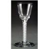 Image 1 : GLASS - An English wine glass An English wine glass, with rounded funnel shaped bowl, the stem wi...