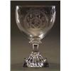 Image 1 : GLASS - Masonic - a rummer Masonic - a rummer, the bucket shaped bowl engraved with Masonic emble...