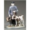 Image 1 : ROYAL COPENHAGEN - A Royal Copenhagen model of a man with two calves A Royal Copenhagen model of...