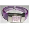 Image 1 : UNIQUE *GENEVA* PURPLE COLORED BANGEL BAND & FACE WATCH!! WATCH CAME OUT OF SAFE!!