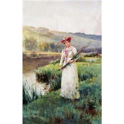 DRAWINGS - Alfred Glendening, jnr (1861 - 1907), The River Alfred Glendening, jnr (1861 - 1907),...